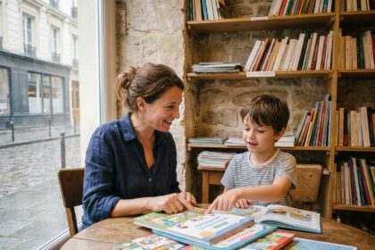 Mère et enfant lors d'une séance d'apprentissage à l'association Apprends et Rêve à Paris