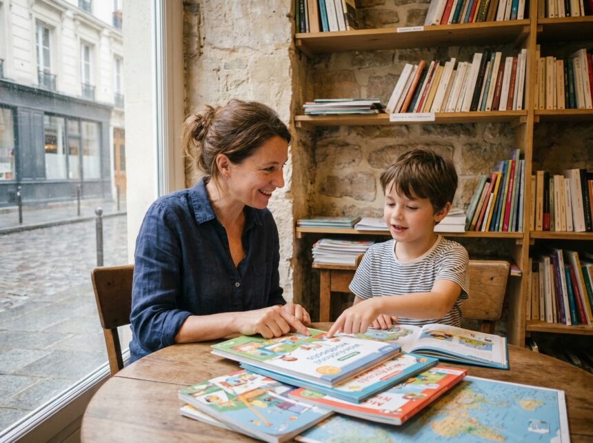Mère et enfant lors d'une séance d'apprentissage à l'association Apprends et Rêve à Paris